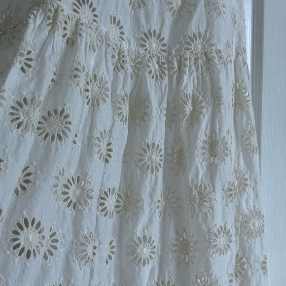 Madewell Embroidered Drop-Waist Maxi Dress Floral Eyelet Size Large bachelorette - Picture 11 of 11